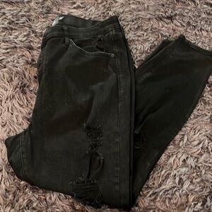 Torrid Sky High Skinny Jean - Premium Stretch Black Denim size 18R